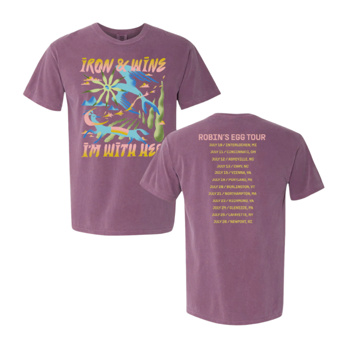 2025 I'm With Her & Iron & Wine Tour Shirt