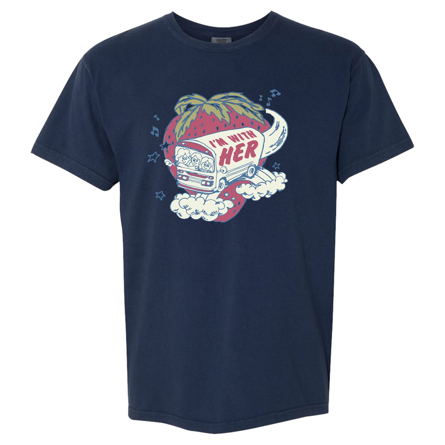 Strawberry Bus Adult Tee