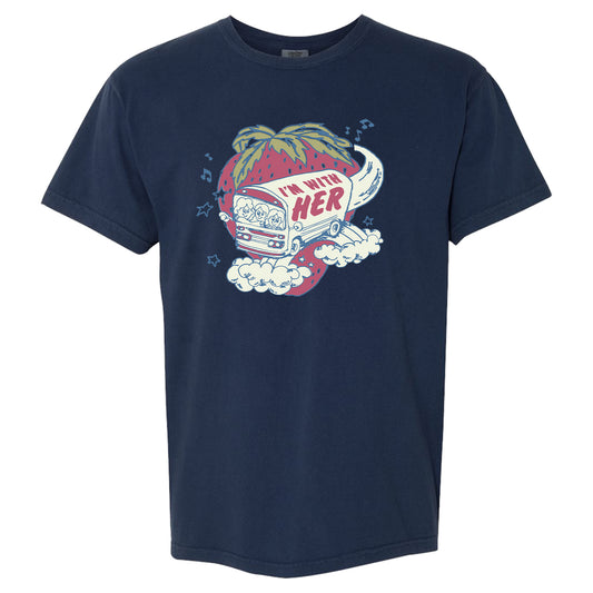 Strawberry Bus Adult Tee
